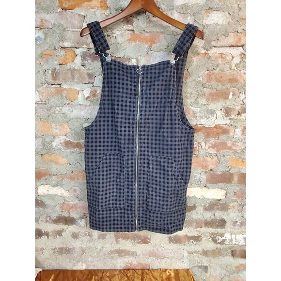 Lefties Denim Collection Womens Plaid Dress Size Large Z - Picture 1 of 3